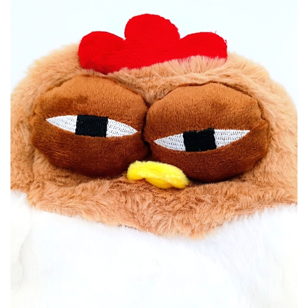 Grumpy Chicken Plush Crossbody Bag Funny Novelty Purse Kawaii Derpy Bird 8"